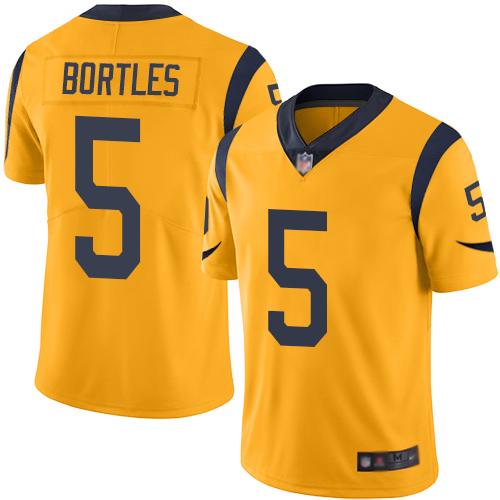 Los Angeles Rams Limited Gold Men Blake Bortles Jersey NFL Football #5 Rush Vapor Untouchable->los angeles rams->NFL Jersey